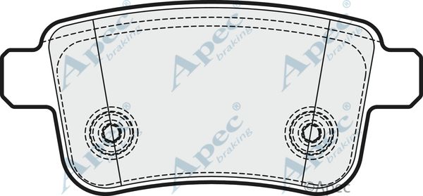 APEC BRAKING Комплект тормозных колодок, дисковый тормоз PAD1932